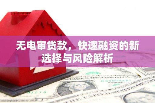 台北无电审贷款，快速融资的新选择与风险解析