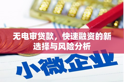 台北无电审贷款，快速融资的新选择与风险分析
