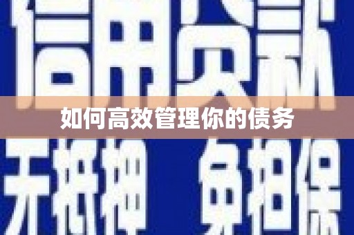 台北如何高效管理你的债务